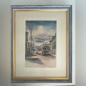 Vintage Alec Stern “” Framed and Matted